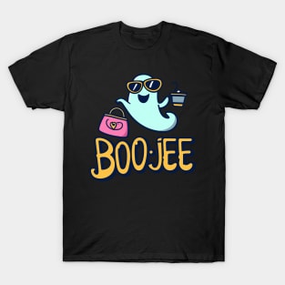 Cute And Funny Ghost Halloween Boujee Boo-Jee Design T-Shirt